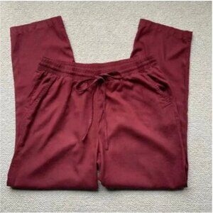 Kut from the Kloth Linen Blend Maroon Palazzo Pants Size 6